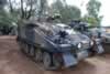 An Alvis Striker anti-armour vehicle. This vehicle was equipped with Swingfire missiles in an armoured box on the top rear of the hull. The box could be elevated and the missiles fired whilst the crew remained under armoured protection. The vehicle is owned by Colin Brown. 